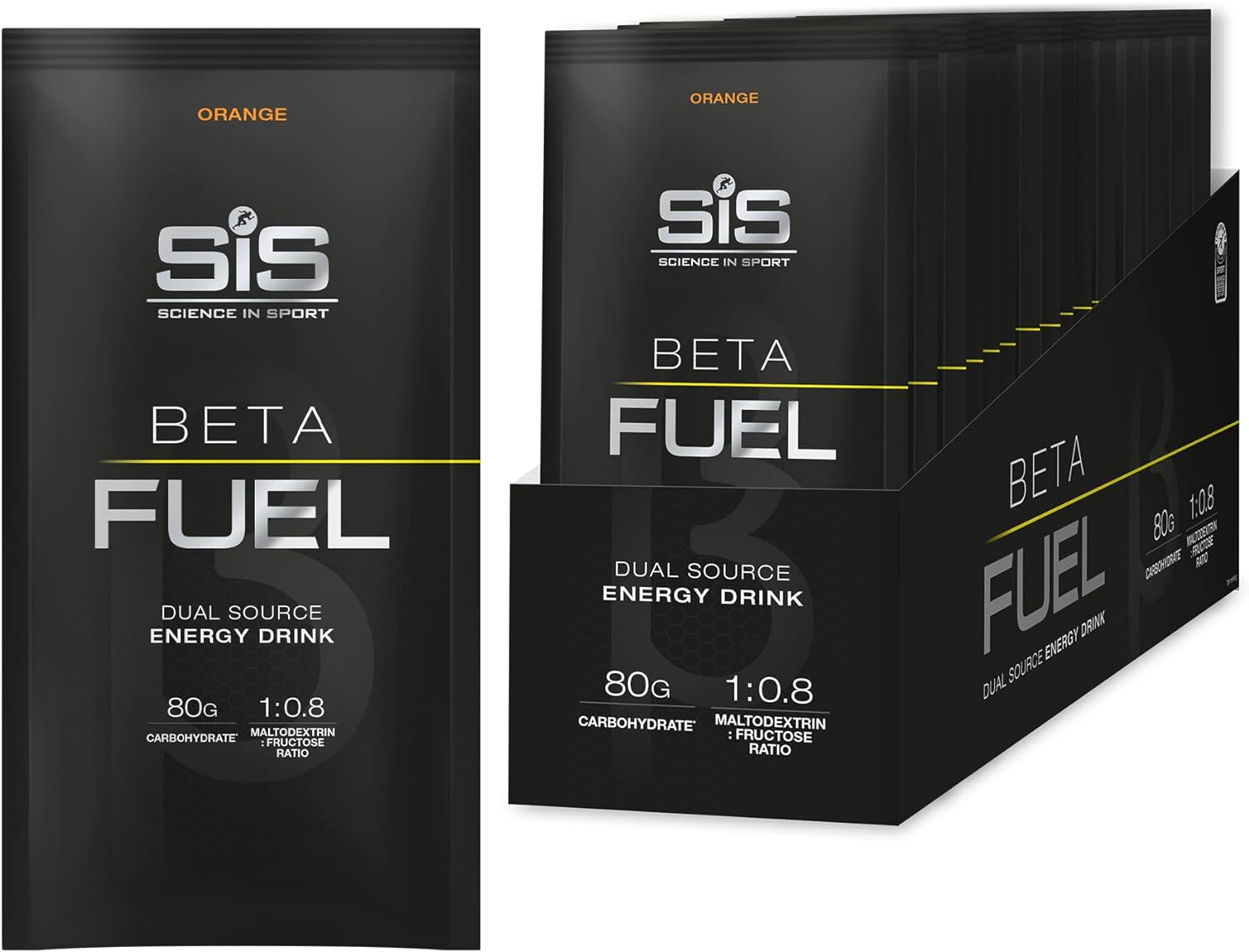 Science In Sport Beta Fuel 80 Dual Source Energy Drink Powder, Orange 80 Grams