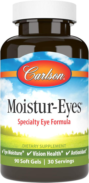 Carlson - Moistur-Eyes, Specialty Eye Formula, Promotes & Maintains Normal Eye Moisture, 90 Softgels
