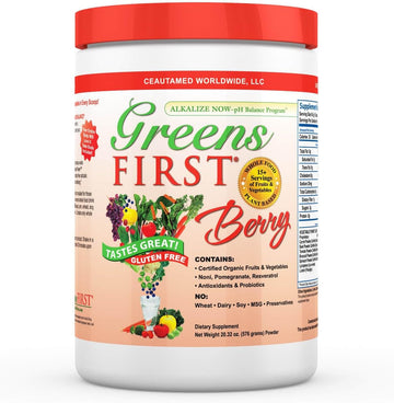 Greens First - Berry - 60 Servings - Greens Powder Superfood, 49 Super