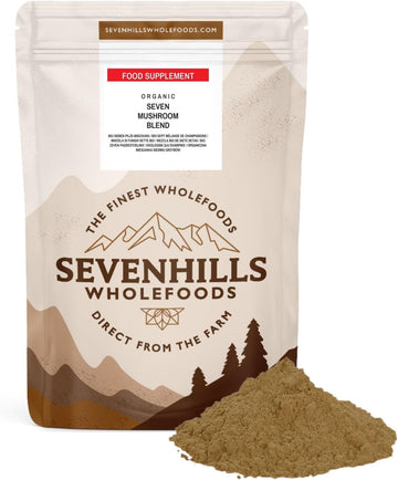 Sevenhills Wholefoods Organic 7 Mushroom Blend Powder 200g with Reishi200 Grams