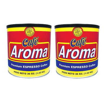 Café Aroma Cuban Style Premium Ground Espresso, Dark Roast, 2 Pack