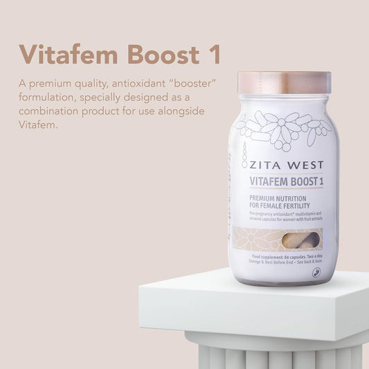 Zita West Vitafem Boost 1 Female Fertility Support Supplement - Helps 120 Grams