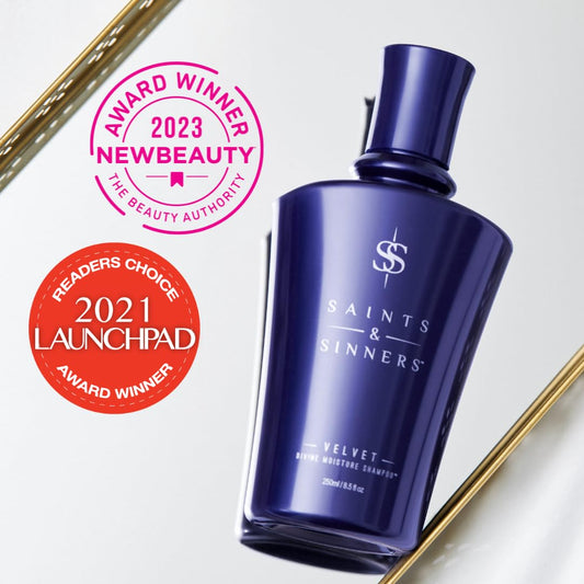 Award Winning Saints & Sinners Velvet Divine Moisture Luxe Lathering Shampoo for Dry, Damaged, Dull, Thermally & Environmental Damged & Colored Treated Hair - Repair, Replenish, Renew & Add Shine (8.5 )