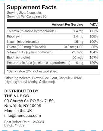 The Nue Co. MULTI MUSHROOM COMPLEX, Improve Focus & Energy, Support Br