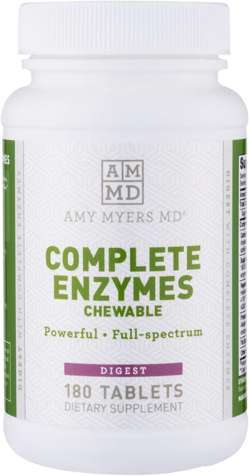 Dr Amy Myers Digestive Enzymes Chewable ? Complete Enzymes Support Lea3.84 Ounces