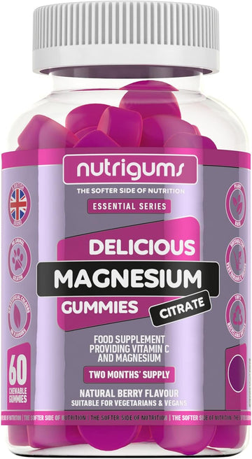 Magnesium Citrate 1250mg & Vitamin C Gummy | Mixed Berry Flavour | 60 210 Grams