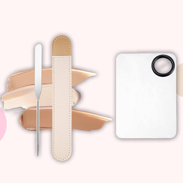 Korean Spatula Makeup, With Steel Makeup Stainless Mixing Palette, Professional Stainless Steel Makeup Spatula