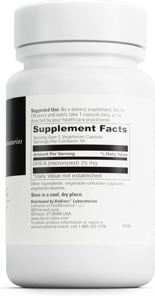 Davinci Labs Micronized Dhea 25 Mg - Dietary Supplement To Support Imm