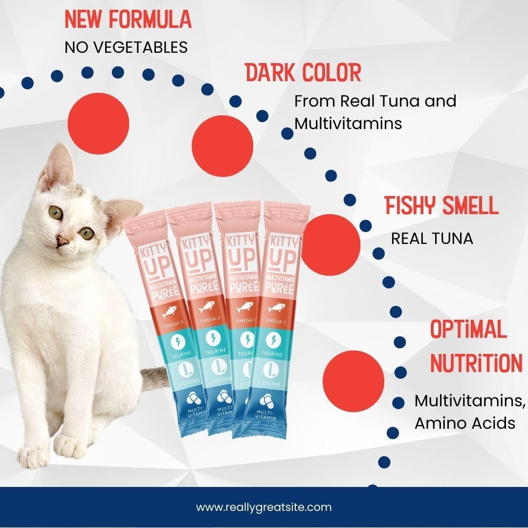 Kitty Up Lickable Cat Treats for Indoor Cats - Multivitamin 