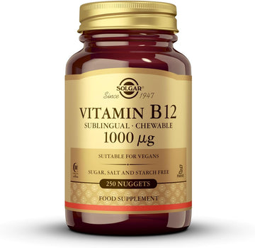 Solgar Vitamin B12 1000 Mcg, 250 Nuggets - Supports Production Of Ener