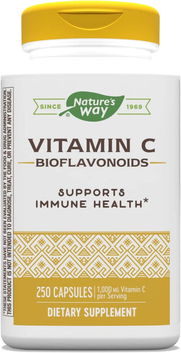 Nature's Way Vitamin C 500 mg with Bioavonoids; 1000 mg Vitamin C per Serving; 250 Capsules