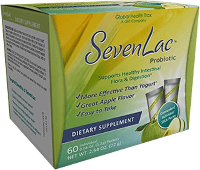 Global Health Trax Sevenlac Probiotic, Apple, 60 Pkts5.64 Ounces
