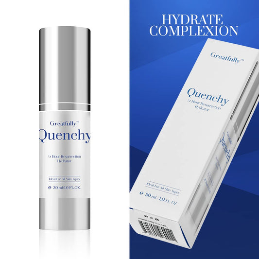 Greatfully Quenchy Face Moisturizer with Hyper Hyaluronic Acid Matrix, Polyglutamic Acid, Rice Bran Oil & Meadowfoam Seed oil - Deep Hydrating Serum Up to 72 hours, Boost Collagen and Anti Wrinkle