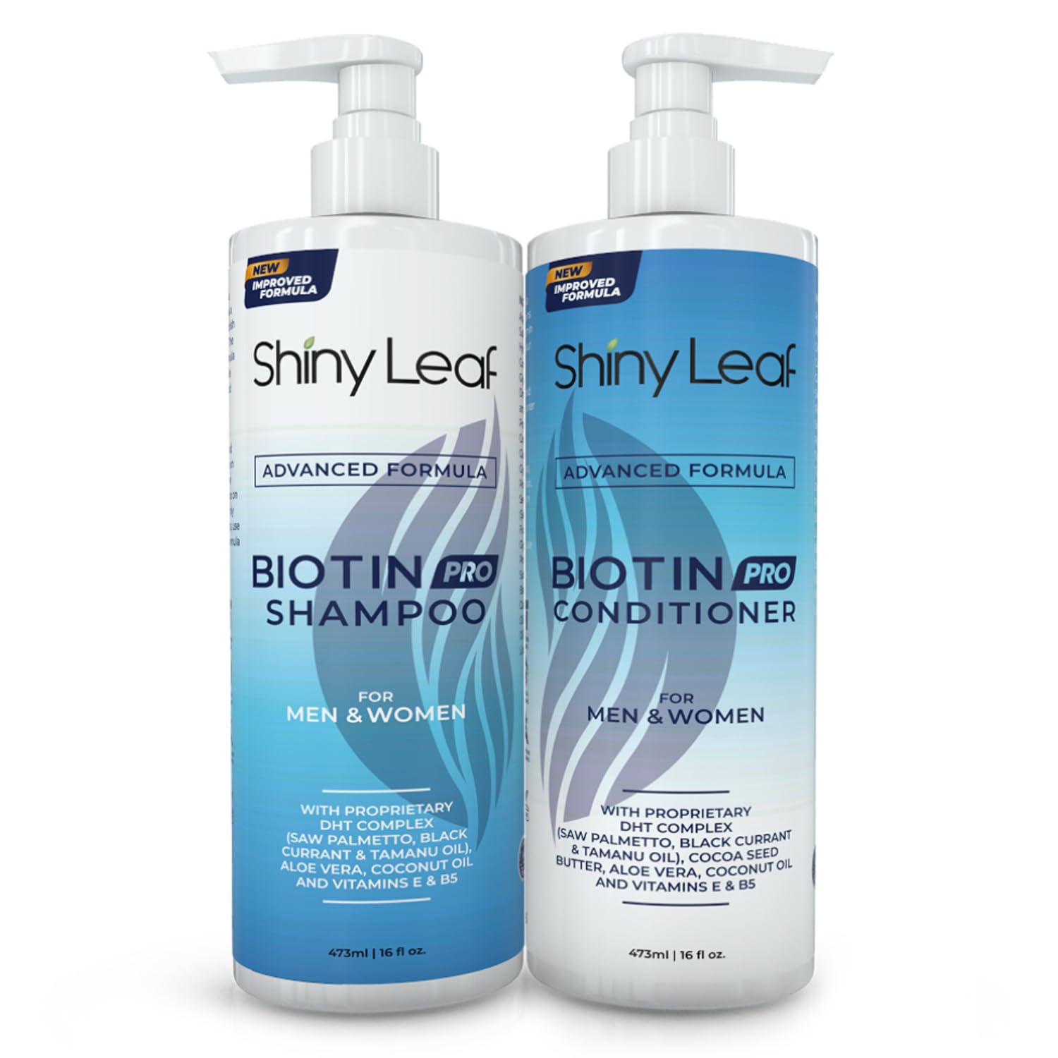 Biotin Hair Growth Shampoo And Conditioner For Women And Men With DHT Blockers, Shampoo and Conditioner For Thinning Hair and Hair Loss, Paraben Free, Sulfate Free, 16 . (473 ml) Bottles