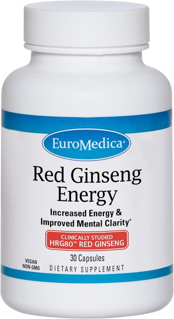 Euromedica Red Ginseng Energy - 30 Capsules - Features HRG80 - Energy,