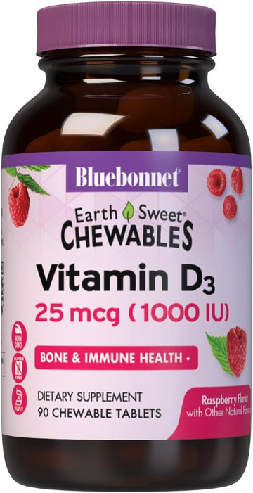 Bluebonnet Nutrition Earth Sweet Vitamin D3 1000 Iu Chewable Tablets,