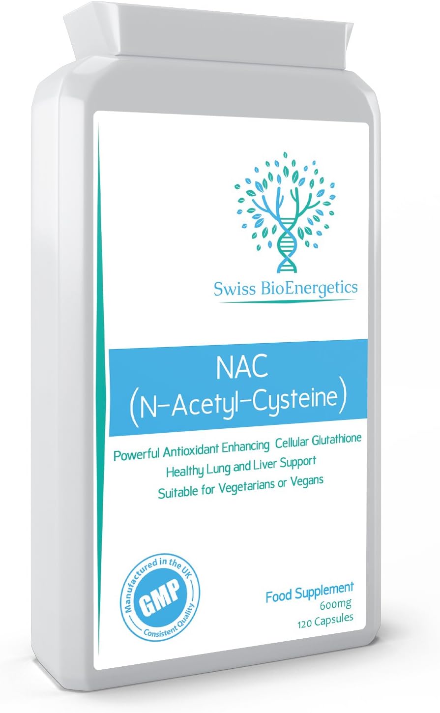 N-Acetyl Cysteine (Nac) 600 Mg 120 Capsules - Uk Manufactured And Suit140 Grams