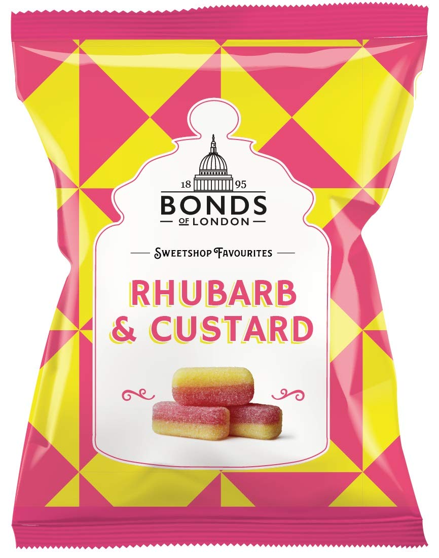 Original Bonds London Rhubarb & Custard Bag Sugar Coated Rhu