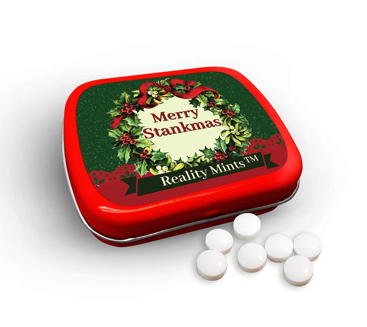 Merry Stankmas Mints - Funny Christmas Candy Stocking Stuffers - Peppermints - Funny Mints Tin - Stocking Stuffers for W