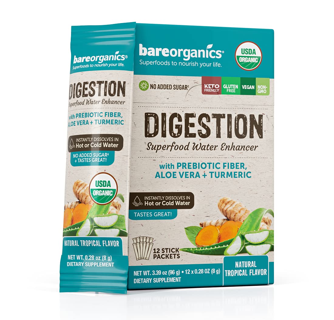BareOrganics Bareorganics On-The-go Digestion Superfood Water Enhancer