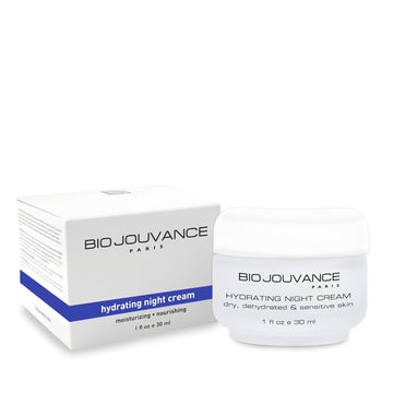 BIO JOUVANCE PARIS - Hydrating Night Cream 1 / 30 - For Normal/Dry/Sensitive Skin | Anti Aging Face Moisturizer Hydrating Lotion | Daily Facial Skin Care Treatment Regimen | Made in France