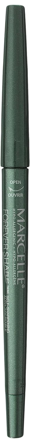 Marcelle Forever Sharp Waterproof Kohl Eyeliner, Spruce Green, Hypoallergenic and Fragrance-Free, 0;008