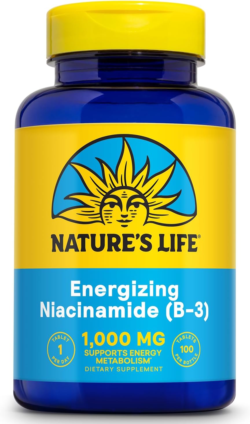 Nature'S Life Niacinamide, 1000 Mg Non Flushing Vitamin B3 Niacin Supp