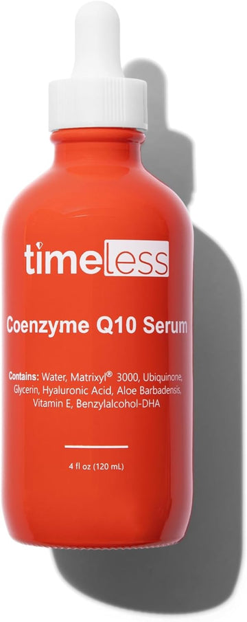 Timeless Skin Care Coenzyme Q10 Serum - 4  - Powerful Anti-Aging Formula - Includes Coenzyme Q10, Matrixyl 3000 & Hyaluronic Acid - Restore & Replenish Skin, Smooth Wrinkles - All Skin Types