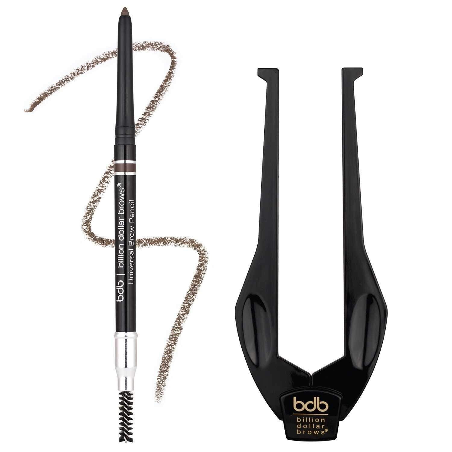 Billion Dollar Brows Universal Eyebrow Pencil & 2-Piece Brow Buddy - Value Bundle - 0.009 . Eyebrow Pencil - Contour Microblading Kit