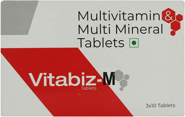 Ethiglo Vitabiz M Tablets (3 X 10 Tablets) : Multi-Vitamin And Multi-M
