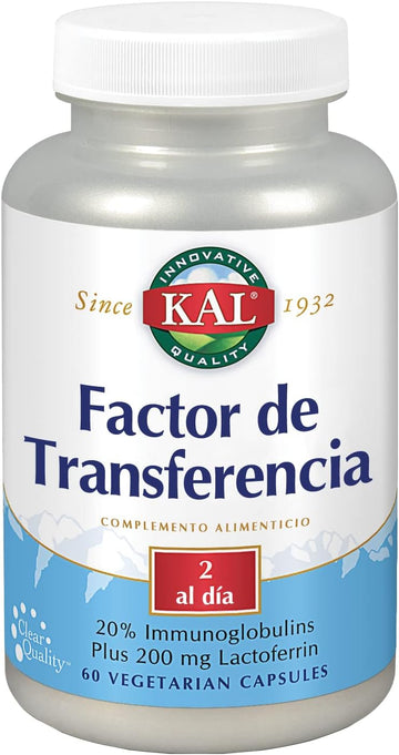 KAL Colostrum Lactoferrin, 20% Immunoglobulins | Lactoferrin & Beta Glucan | Healthy Immune Support | 30 Serv | 60 Caps