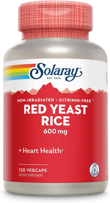 SOLARAY Red Yeast Rice 600mg System Support, Non-Irradiated & No Citri