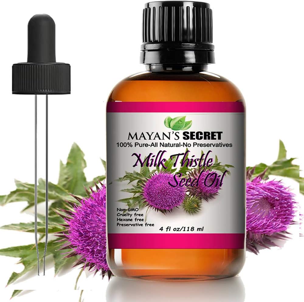 Mayan's Secret Milk Thistle Seed Oil Pure Cold Pressed Rich in Vitamin