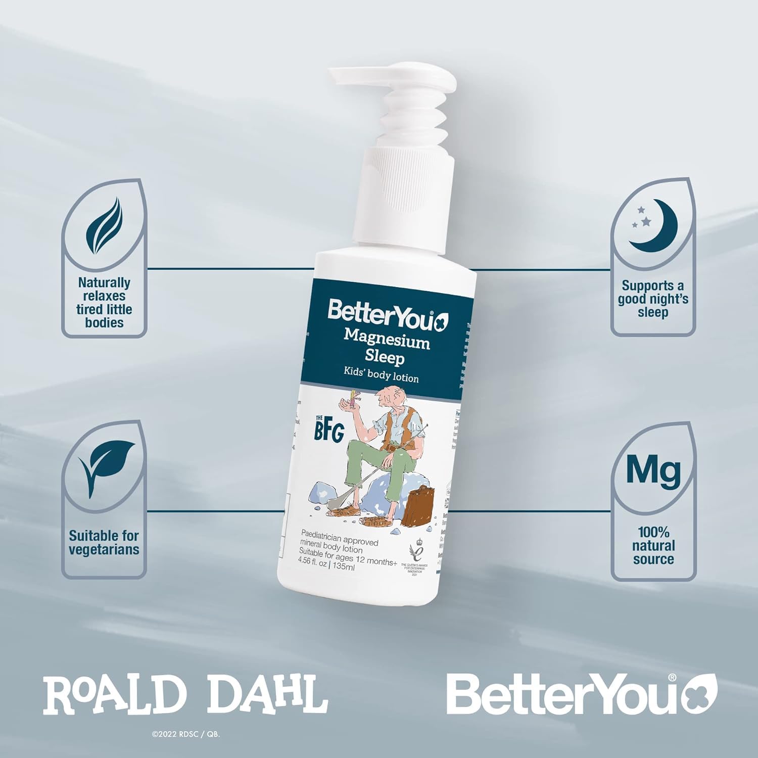 BetterYou Magnesium Sleep Body Lotion - Relaxing Kids Body Lotion - Ma