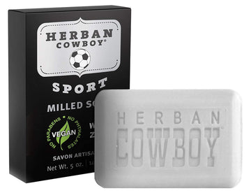 Herban Cowboy Milled Bar Soap Sport 5  (Pack of 6) | Men’s Bar Soap | Certified Vegan