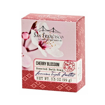 San Francisco Soap Company Cherry Blossom, Milled Bath Bar, 3.5