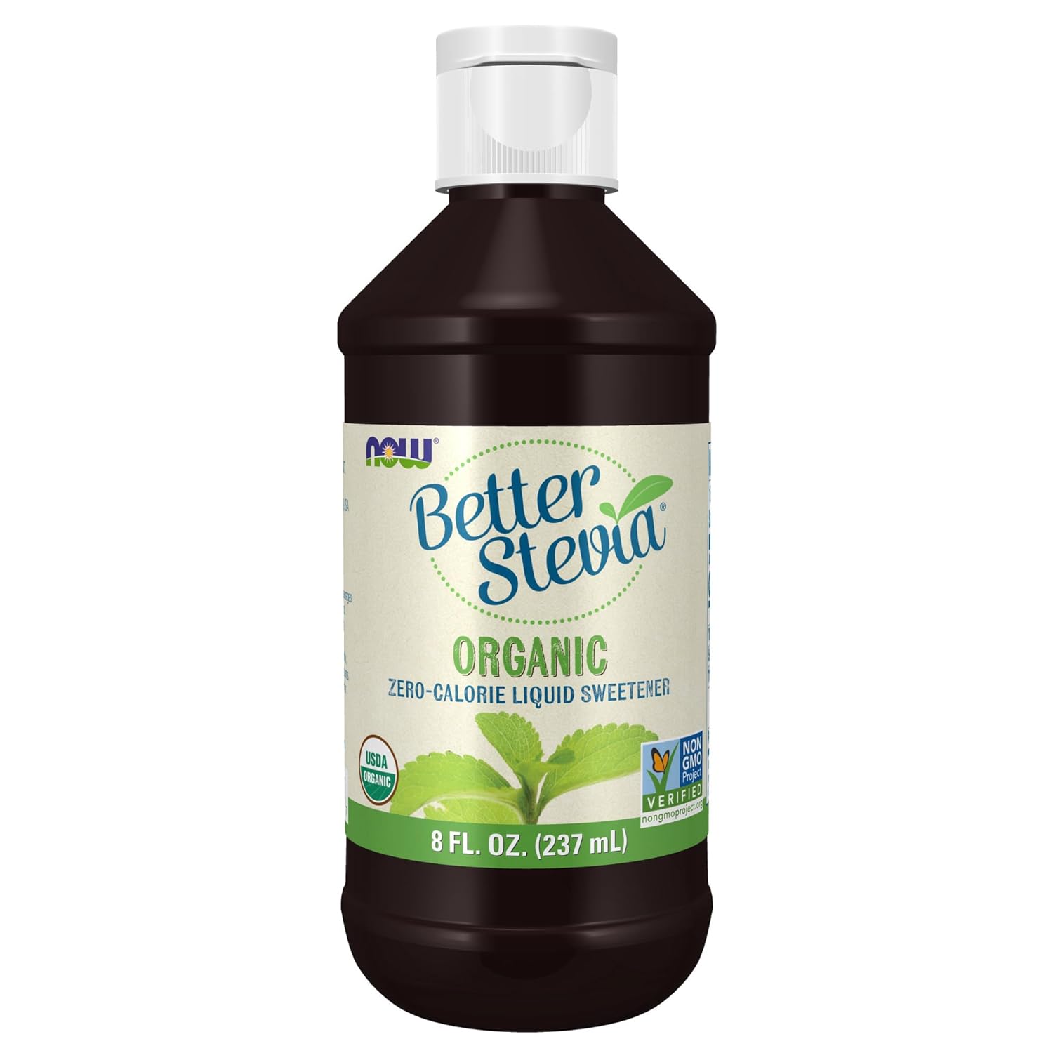 NOW Foods BetterStevia Organic Zero-Calorie Liquid Sweetener, Keto Friendly, Suitable for Diabetics, No Erythritol, 8-Ou