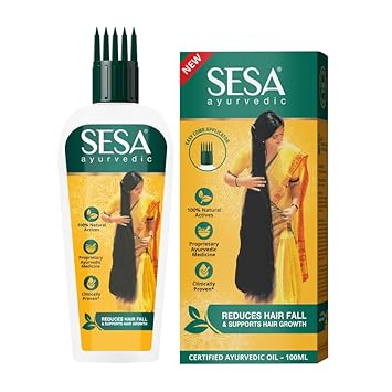 sesa Ayurvedic Hair Oil 5000 Year Old Kshir Pak Vidhi, Bhringraj & 17 Rare Herbs with 5 Nourishing Oils All Types NO Min