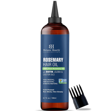 Botanic Hearth 100% Pure Rosemary Oil For Hair Growth Infused With Biotin | Hair Strenghtening Treatment | Nourishing &