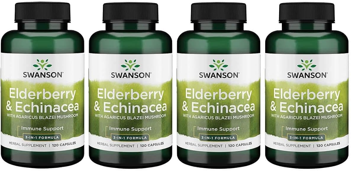 Swanson Elderberry Agaricus Echinacea Immune Support Health Formula Ag