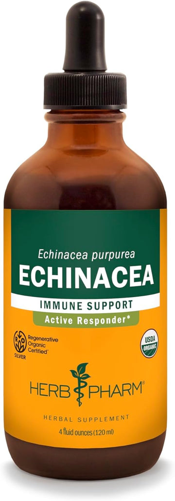 Herb Pharm Certified Organic Echinacea Root Liquid Extract for Immune