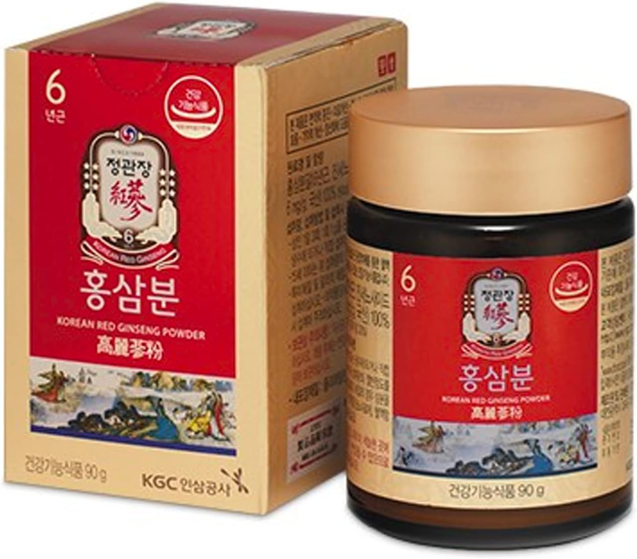 CheongKwanJang Korean Red Ginseng KRG Powder, Pure Red Ginseng Powder 90 Grams