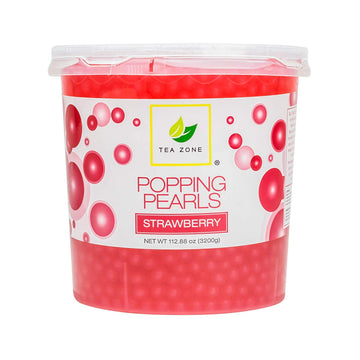 TEA ZONE Apex Popping Pearls Jar, Strawberry, 112.9 Ounce