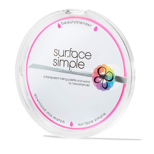 beautyblender sur.face simple Portable Clear Palette for Mixing and Matching Foundations and Creams, Includes a Mixing Makeup Wand