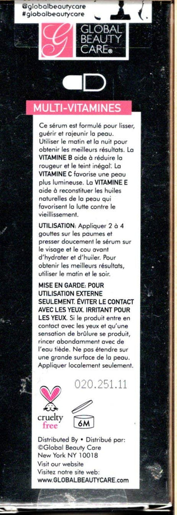 Global Beauty Care Multi-Vitamin Serum Vitamins B, C, E 1  30