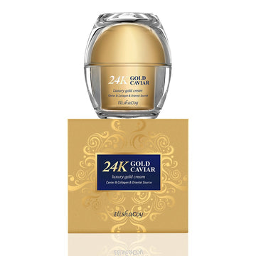 Elishacoy 24K Gold Caviar Cream 50g - Luxury Gold Nutrient Skin Revitalizing and Anti-Wrinkle Facial Cream, Skin Elasticity & Firming, for Aging & Troubled Skin, No Paraben