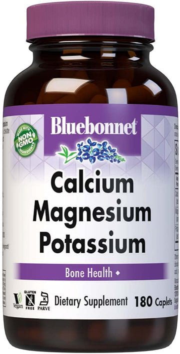 BlueBonnet Calcium Magnesium Plus Potassium Caplets, Off White