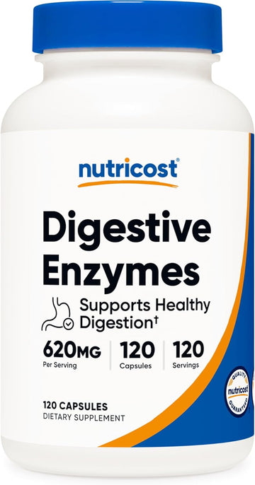 Nutricost Digestive Enzymes 620mg, 120 Capsules - Complete Digestive E4.16 Ounces