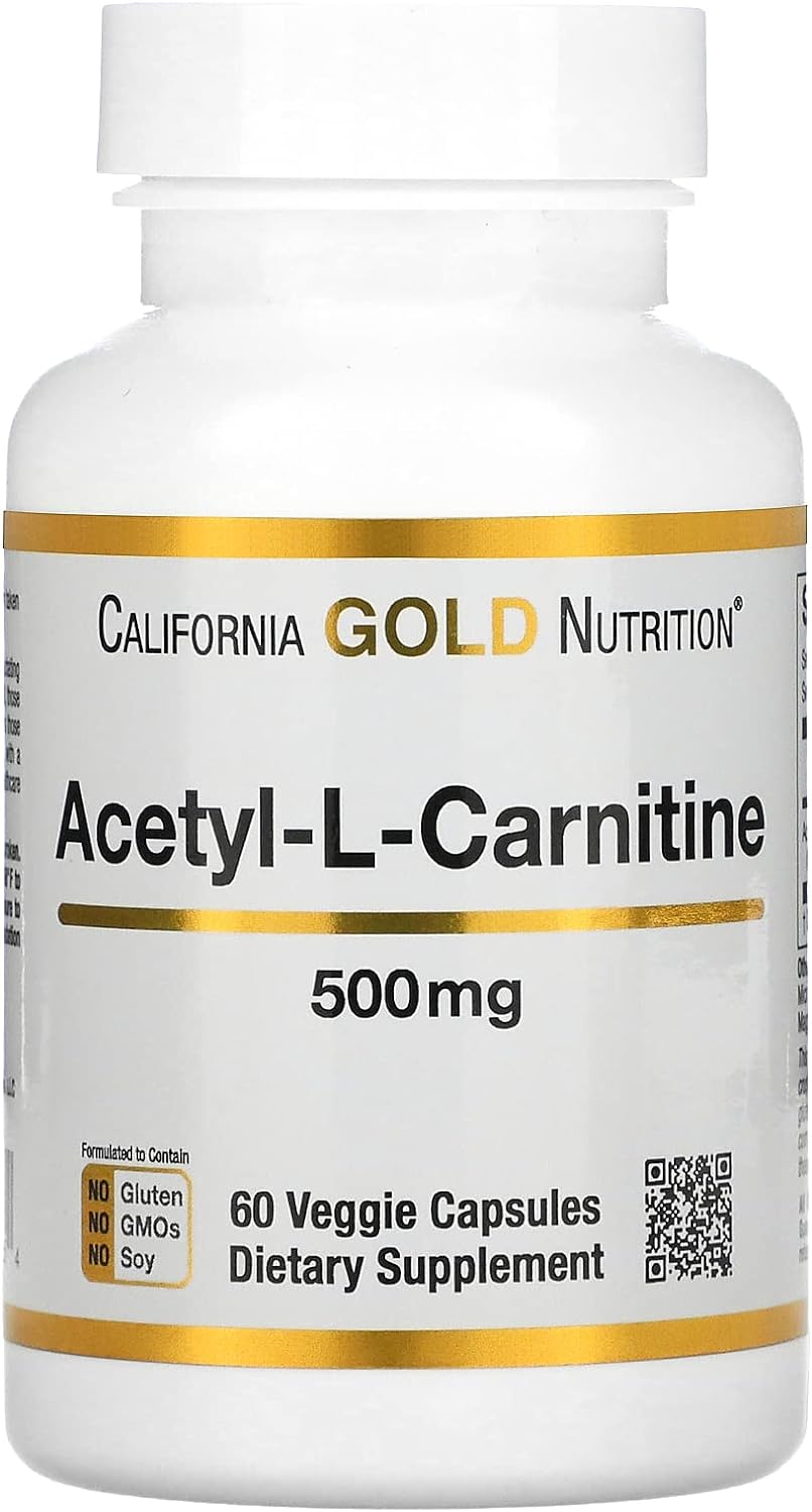 Acetyl-L-Carnitine, 500 mg, 60 Veggie Capsules, California Gold Nutrit