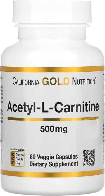 Acetyl-L-Carnitine, 500 mg, 60 Veggie Capsules, California Gold Nutrit